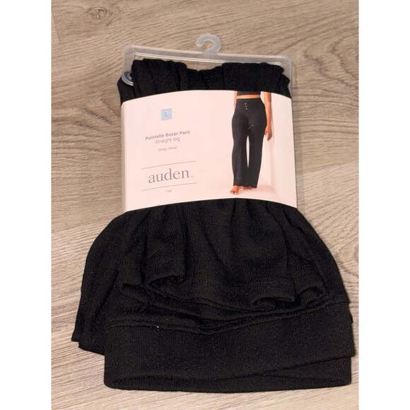 Auden Other - Auden Women’s Straight Leg Pointelle Boxer Pant Size Large‎ Black NEW in Package